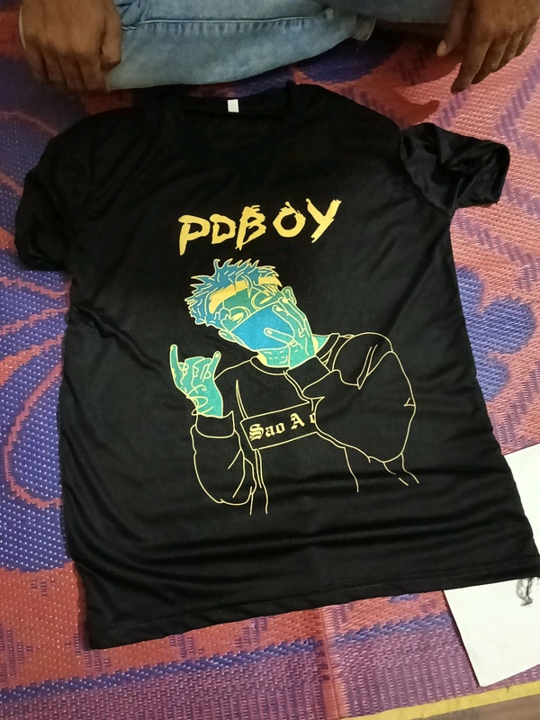 Printed Men Black T-shirt 