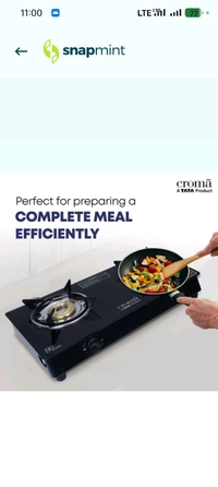Croma classic toughened glass  - Black, Free
