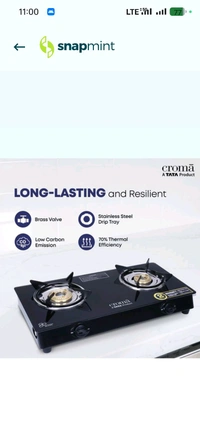Croma classic toughened glass  - Black, Free
