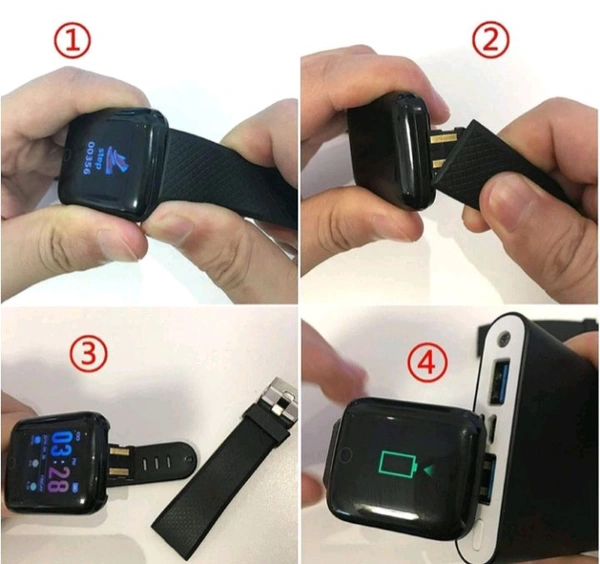 M I D116 Fitness Band Smart Watch for Men, Women, Boys, Girls, Kids – Single Touch  - Black, Free