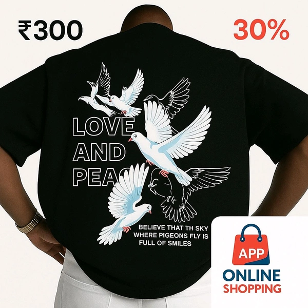 KIDSWING T-SHIRT FOR MEN BLACK  - Black, M