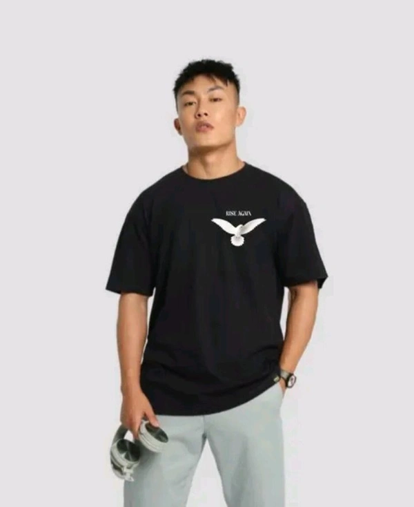 KIDSWING T-SHIRT FOR MEN BLACK  - Black, XXL