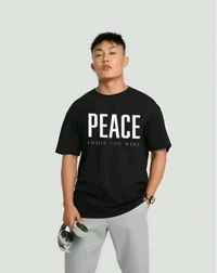 Printed Tshirt For Men Black  - Black, L