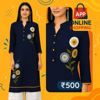 Kurti Set Palazzo  - White, L