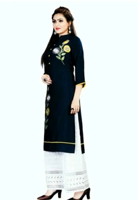 Kurti Set Palazzo  - White, L