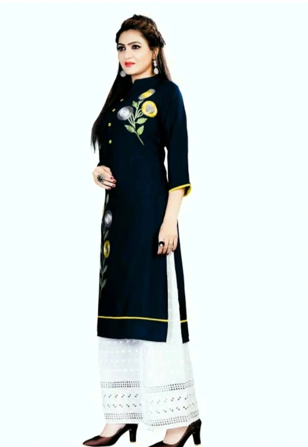 Kurti Set Palazzo  - White, XL