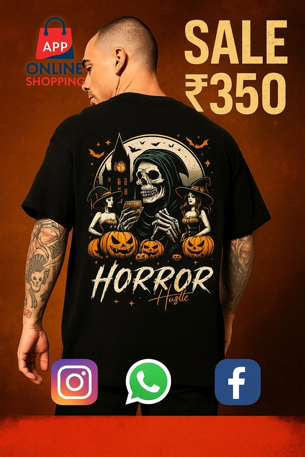 Printed Men Black T-shirt  - Black, XL