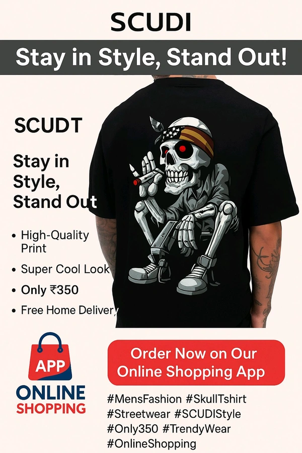 New Trending Tshirt For Men Balck  - Black, L