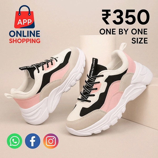 Trendy Unisex Chunky Sneakers - White, 7