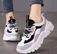 Trendy Unisex Chunky Sneakers - Medium Red Violet, 8