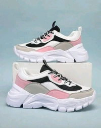 Trendy Unisex Chunky Sneakers - Gray, 8