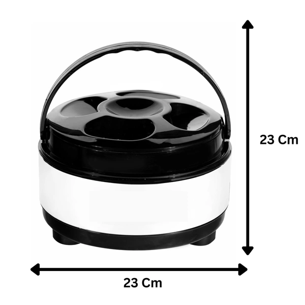 CutTales CutTales 2 LTR Wonderful Serving Casseroles & Tureens with a Plastic Body Set of 1 | Dishwasher Safe Casserole - 2000, Black, 1
