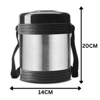 CutTales Thermo Insulated Stainless Steel Tiffin Lunch Box – 3 Compartment, Leak-Proof, Office & School Use