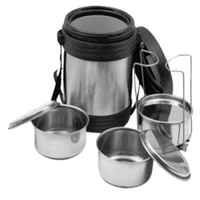CutTales Thermo Insulated Stainless Steel Tiffin Lunch Box – 3 Compartment, Leak-Proof, Office & School Use