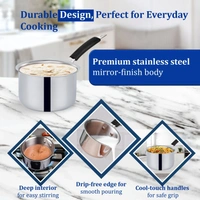 CutTales Stainless Steel try Ply Sauce Pam (Set Of 1, Size 18) - Size 18
