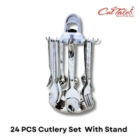 CutTales Cutlery Set Stand 24Pcs