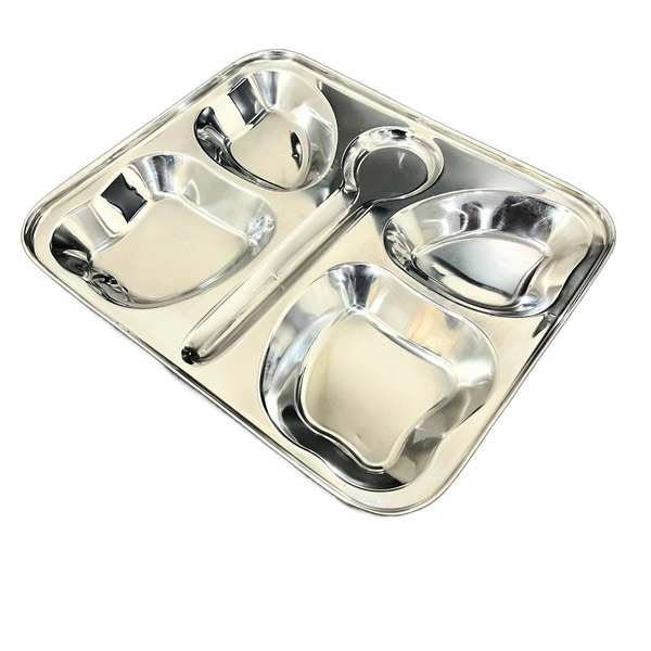 CutTales Trending Set of 2 Kids Plates, Stainless Steel Butterfly Plates Set Of 2, BPA Free And Non-Toxic Plates Set For Kids, Dishwasher Safe  - Silver, Pack Of 2