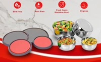 CutTales Premium Stainless Steel Bowl Set of 4 – Durable, Mirror Finish, Multi-Purpose Serving Bowls - Silver, Pack of 4