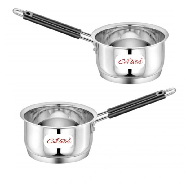 CutTales Stainless Steel Sauce Pan  - Pack Of 2