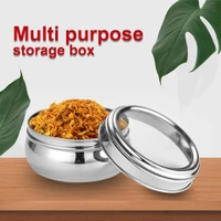 CutTales Heavy Steel Bulged Container Set – Set of 6 | Durable & Rust-Free | Kitchen Must-Have - Silver, Pack Of 6