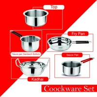 CutTales Stainless Steel Sauce Pan  - Pack Of 3