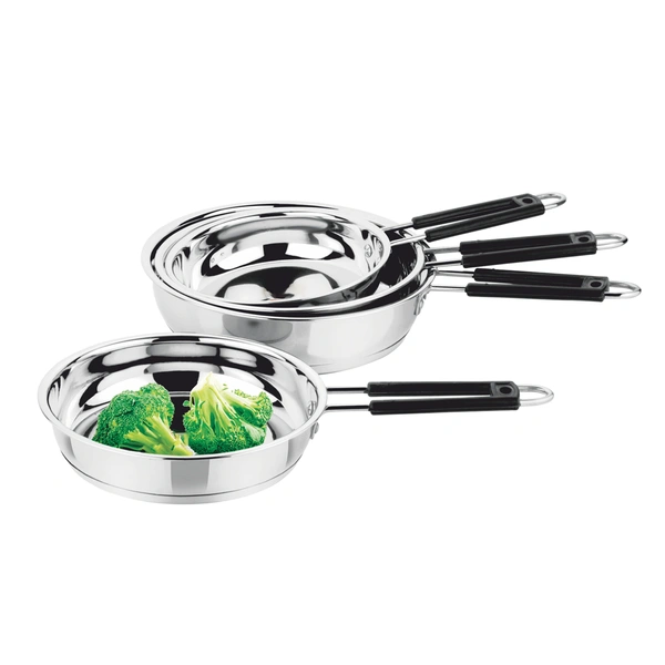 CutTales Premium Stainless Steel Fry Pan, Durable & Multi-Purpose Cookware for Everyday Cooking - Size 10