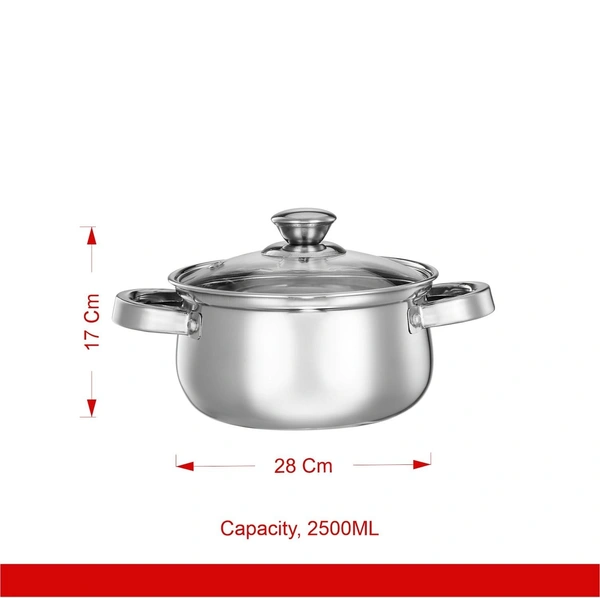 Pack Of 1, Stainless CutTales Steel DUTCH OVEN For Daily Home Use, Cooking, Serving And Much More.