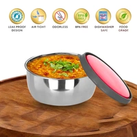 CutTales Premium Stainless Steel Bowl Set of 4 – Durable, Mirror Finish, Multi-Purpose Serving Bowls - Silver, Pack of 4