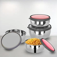 CutTales Premium Stainless Steel Bowl Set of 4 – Durable, Mirror Finish, Multi-Purpose Serving Bowls - Silver, Pack of 4