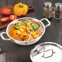 CutTales  Tri Ply Kadhai Pack Of 2 Set For Daily Use , Size- 24Cm,26Cm - Pack Of 2
