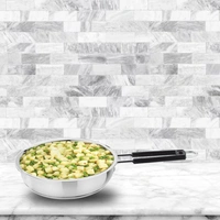 CutTales Premium Stainless Steel Fry Pan, Durable & Multi-Purpose Cookware for Everyday Cooking - Size 11