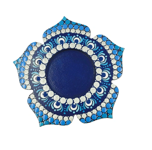 Single Tea Light Holder - Ultramarine Blue: "The Celestial Canvases"*