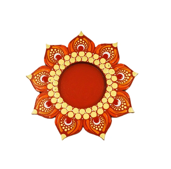 Single Tea Light Holder - Red: "The Scarlet Sentinels"*
