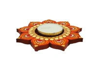 Single Tea Light Holder - Red: "The Scarlet Sentinels"*