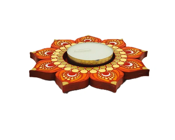 Single Tea Light Holder - Red: "The Scarlet Sentinels"*