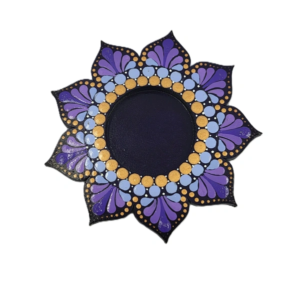 Single Tea Light Holder - Violet: "The Enchanted Blooms"*