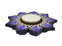 Single Tea Light Holder - Violet: "The Enchanted Blooms"*
