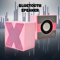 Mini Speaker Portable Wireless Speaker with Immersive Sound (1 Pc / Mix Color) - Pink Lace