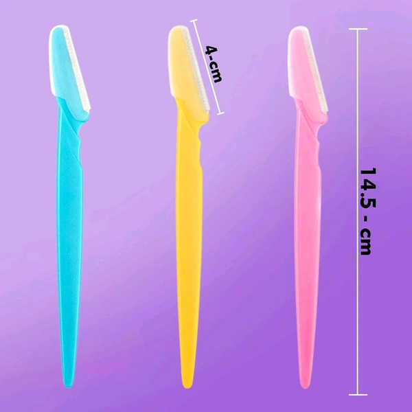 Eyebrow Painless Facial Hair Remover Razor for Face, Women and Men (3 Pack)