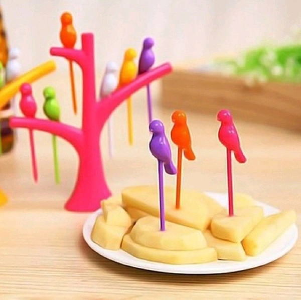 Bird Fork Combo | Kids fruit fork | Table Decor (2 set)
