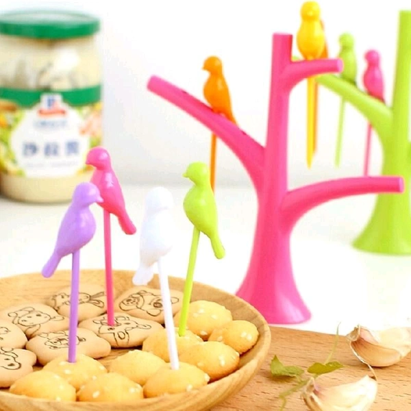 Bird Fork Combo | Kids fruit fork | Table Decor (2 set)
