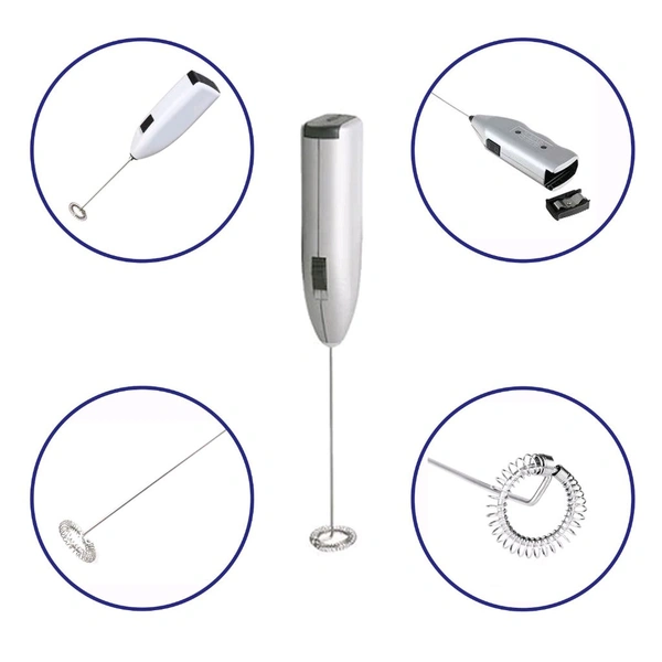 Electric Handheld Milk Wand Mixer Frother For Latte Coffee Hot Milk