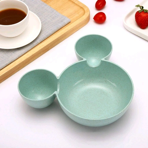 Mickey Shaped Kids / Snack Serving Sectioned Plate (1 Pc)