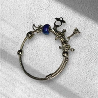 Silver Hand Bracelet with Eiffel Tower for Girls & Women's (1 pc)
