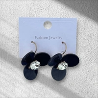 Cute Flower Earrings Black Colour for Girls & Women's