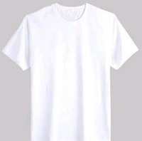 Plain White Polyester Tshirt for Men - S