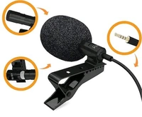 Collar Mic for YouTube/Instagram Grade Lavalier Microphone Omnidirectional with Easy Clip 3.5mm jack