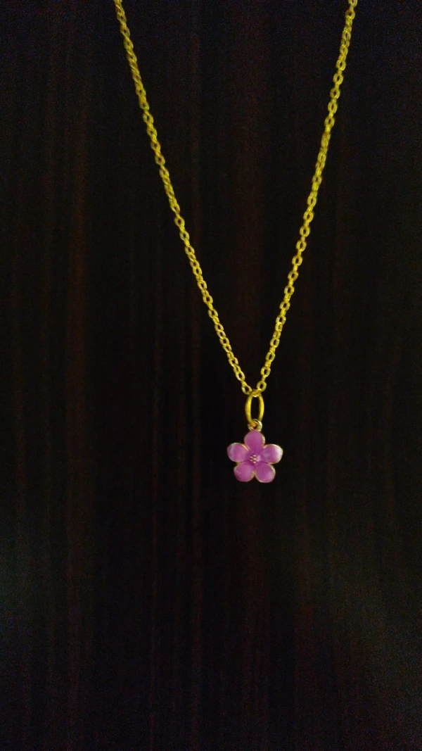 Purple Flower Necklace - Purple Pizzazz