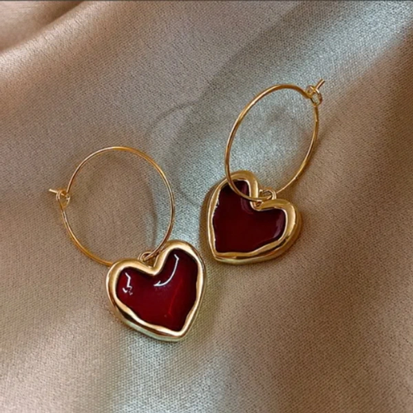 Red Heart Earrings