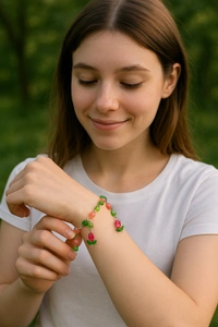Cluttered Bracelet  - Rose